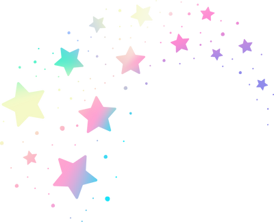 Gradient sparkle stars.